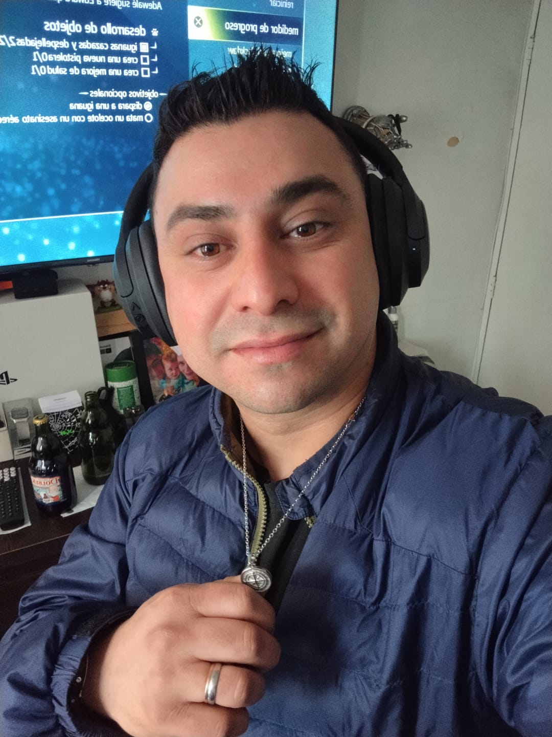 Customer photo review of Compass Pendant