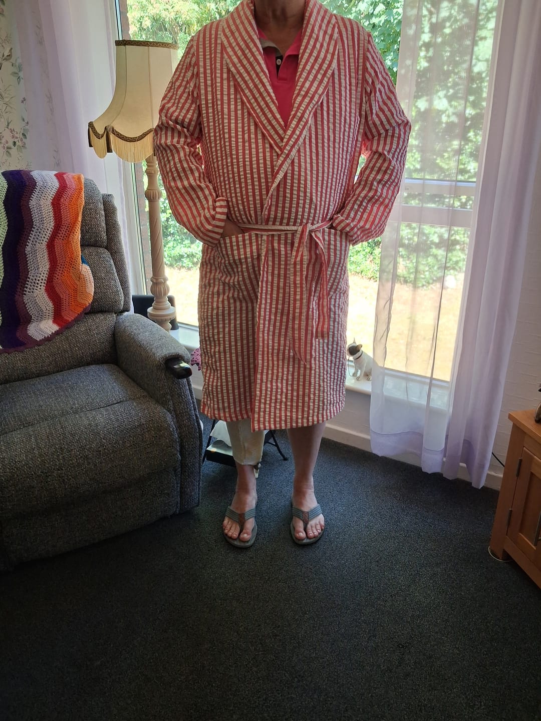 Customer photo review of Wide Stripes Seersucker Fabric