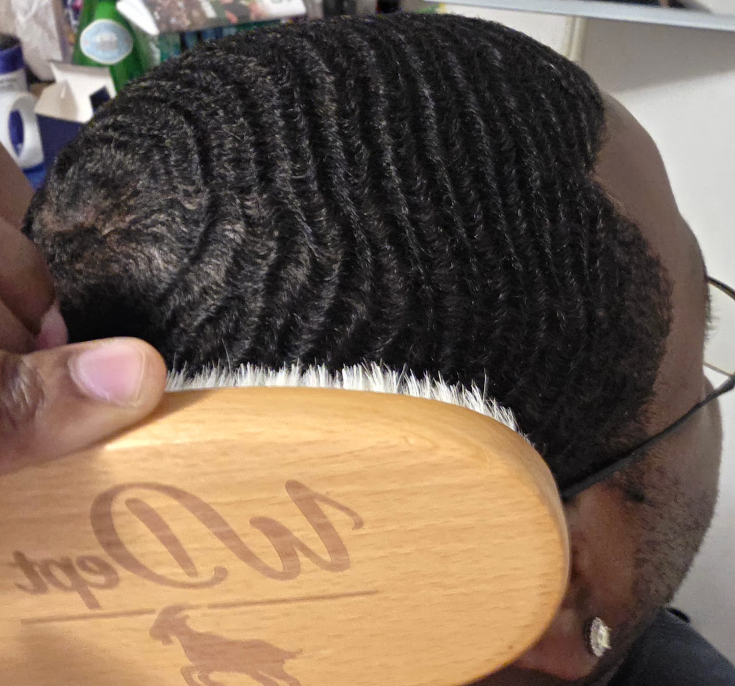 Customer photo review of Final Touch™ Goat Bristle Wave Brush