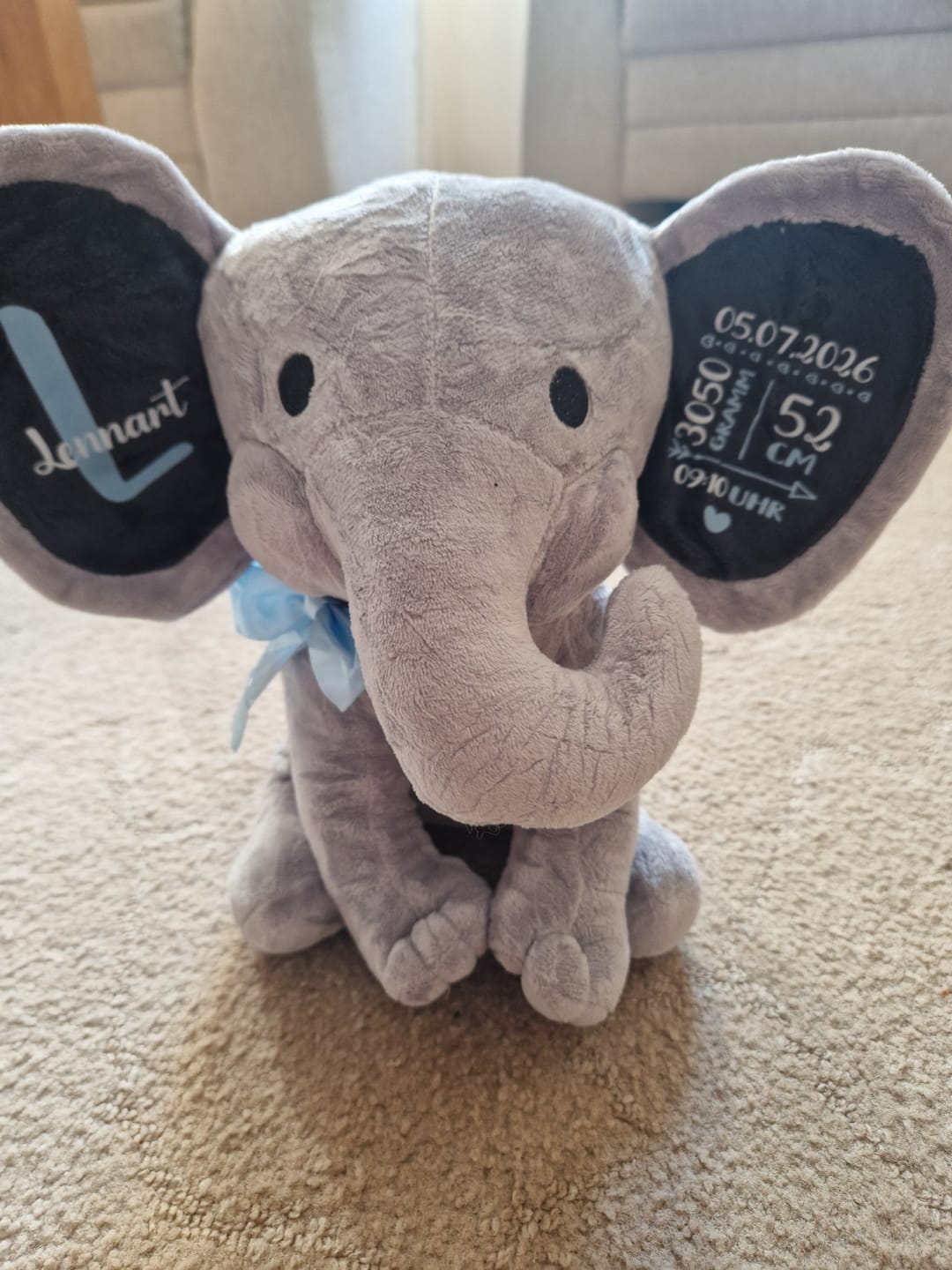 Customer photo review of Zur Geburt - Baby-Stofftier
