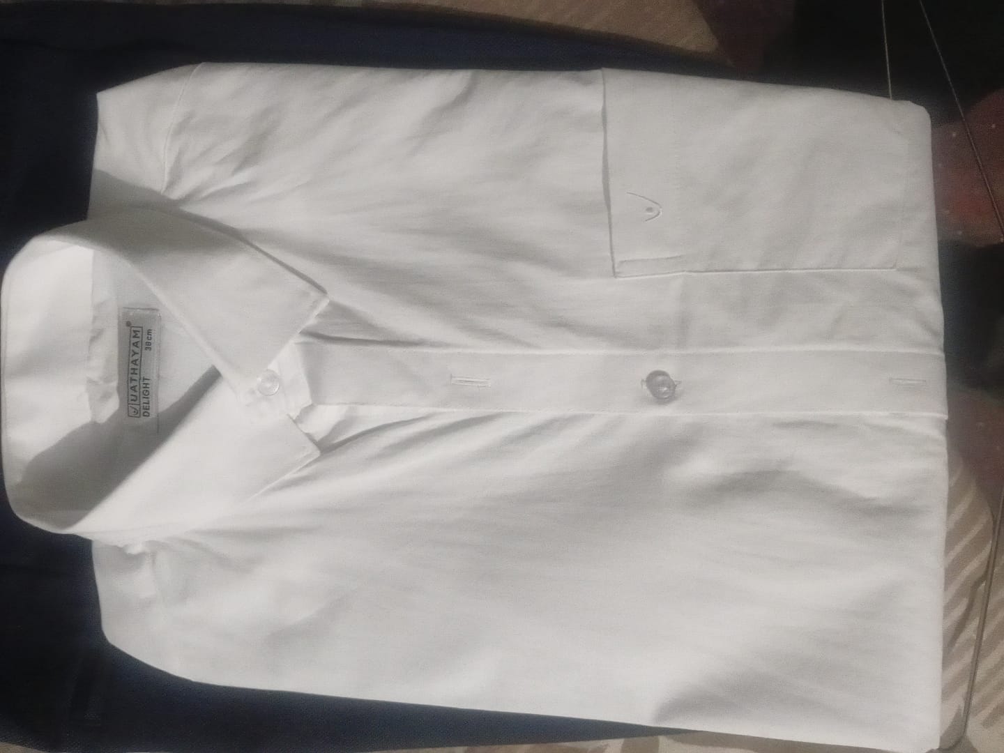 Customer photo review of Delight Cotton Solid Regular Fit White Trending Formal Shirt for Men