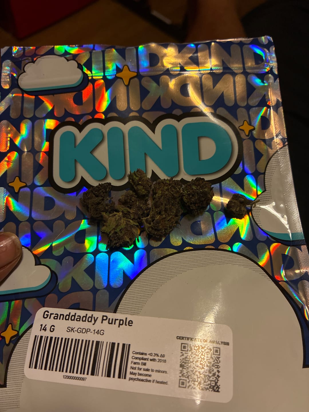 Customer photo review of Granddaddy Purple - 14 Grams - Indica