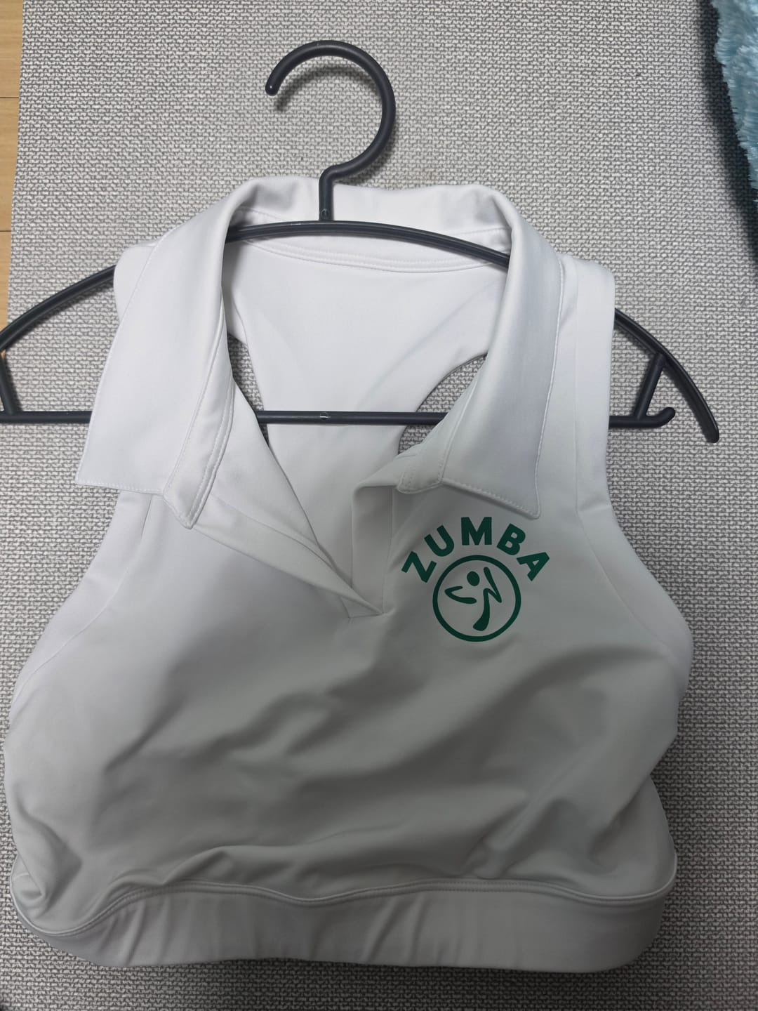 Customer photo review of Color Spree Crop Racerback Polo