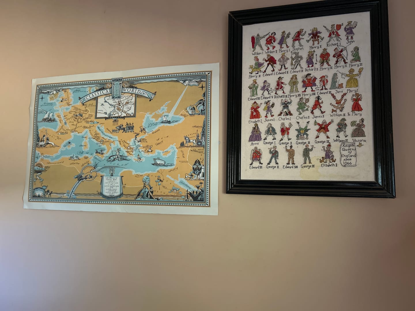 Customer photo review of Old Roman Empire "Classical World" Map by Longyear, 1930: Rome, Carthage, Athens, Alexandria, Troy