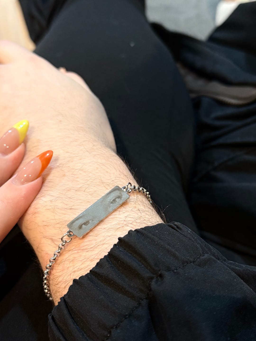 Customer photo review of Personalized Eye Photo Bracelet