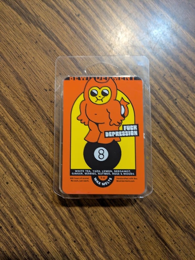 Customer photo review of F*ck Depression Wax Melts