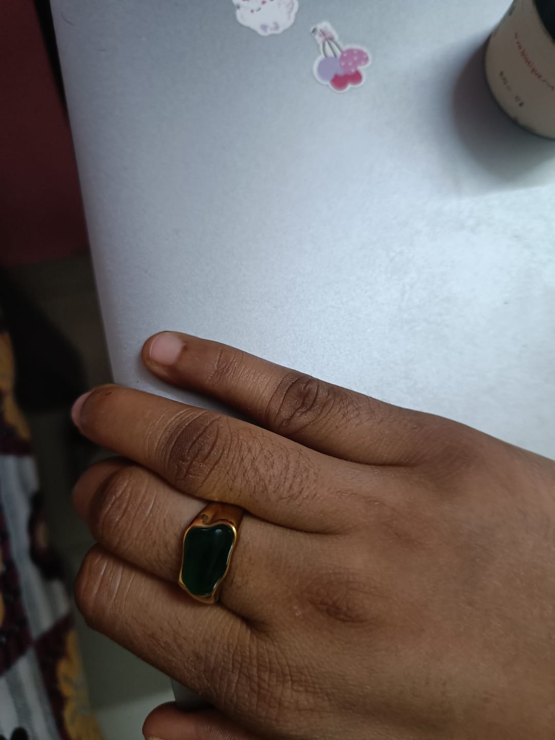 Customer photo review of Greenstone Enigma Ring