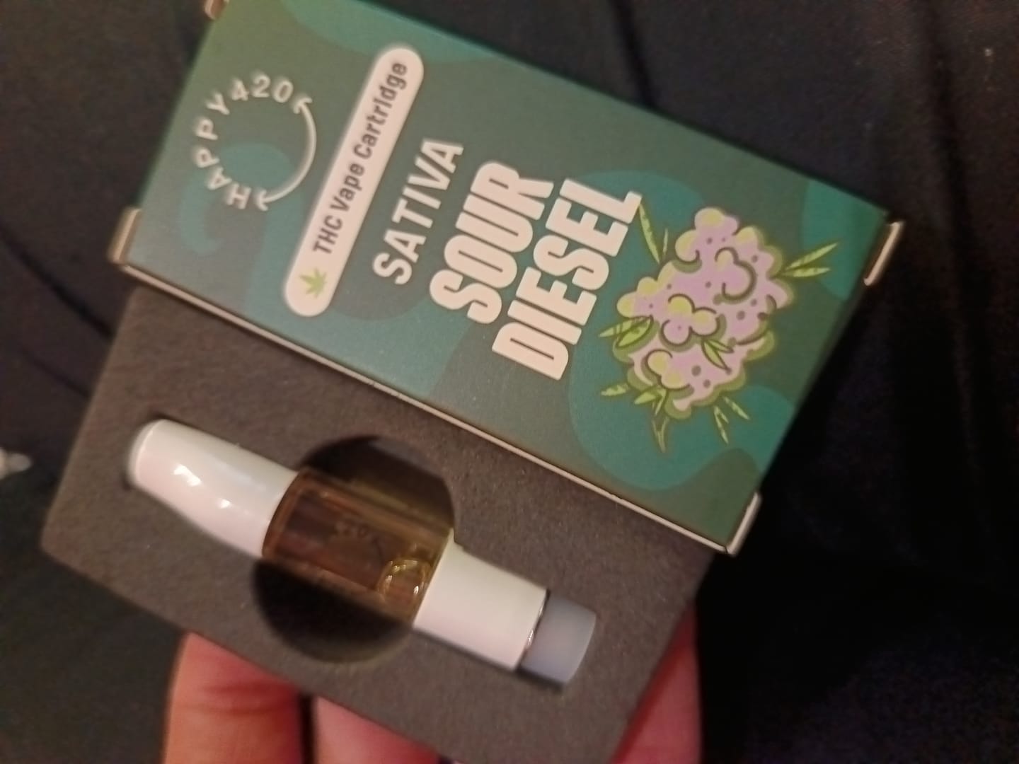 Customer photo review of THC Vape 1ml Cartridge – Sour Diesel