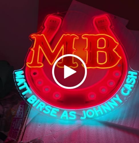 Customer photo review of Custom Neon Sign