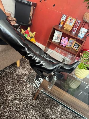 Customer photo review of Rider Knee-High Boots