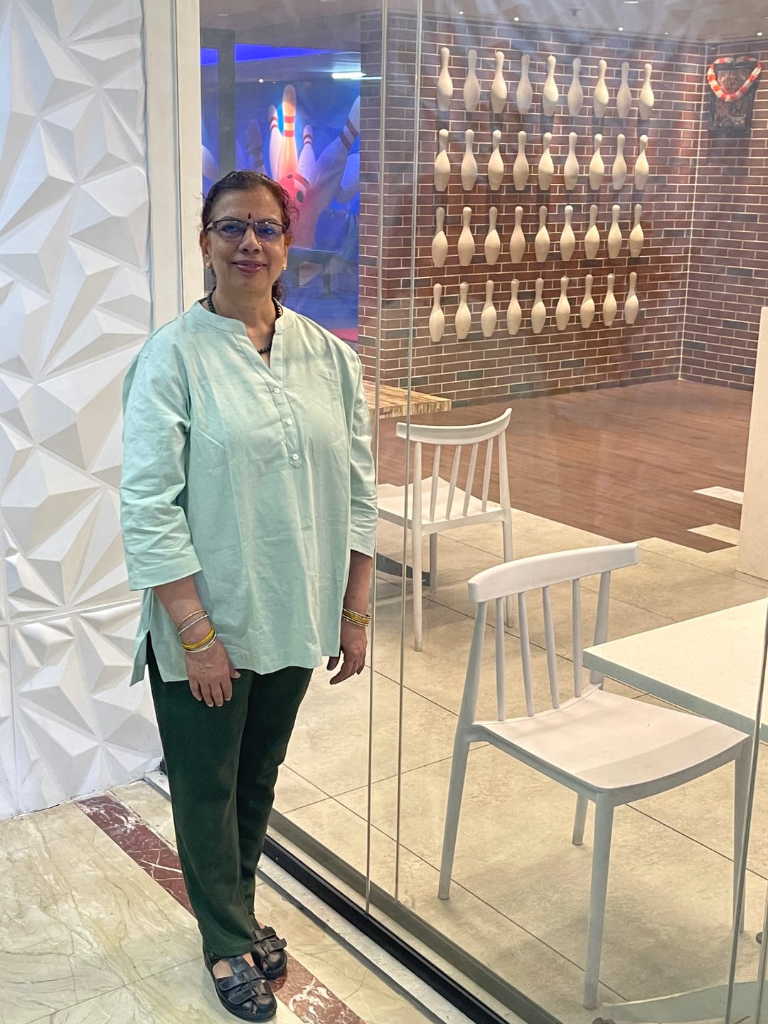 Customer photo review of Women Mint Green Airy Linen Short Kurta