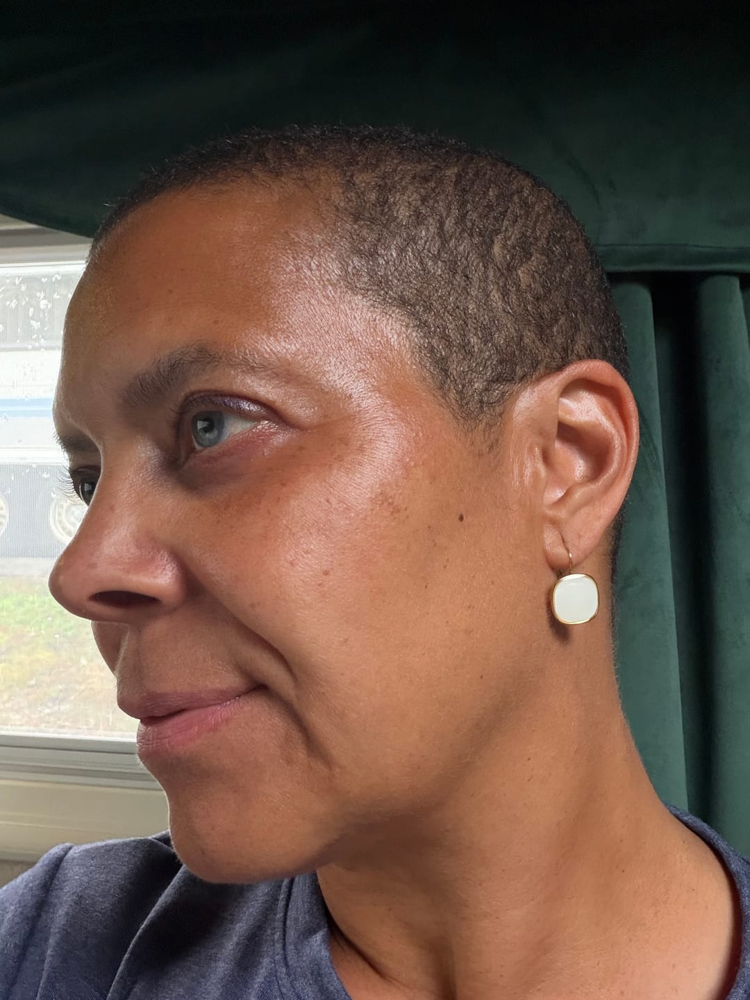 Customer photo review of Nova Tile Drop Earrings