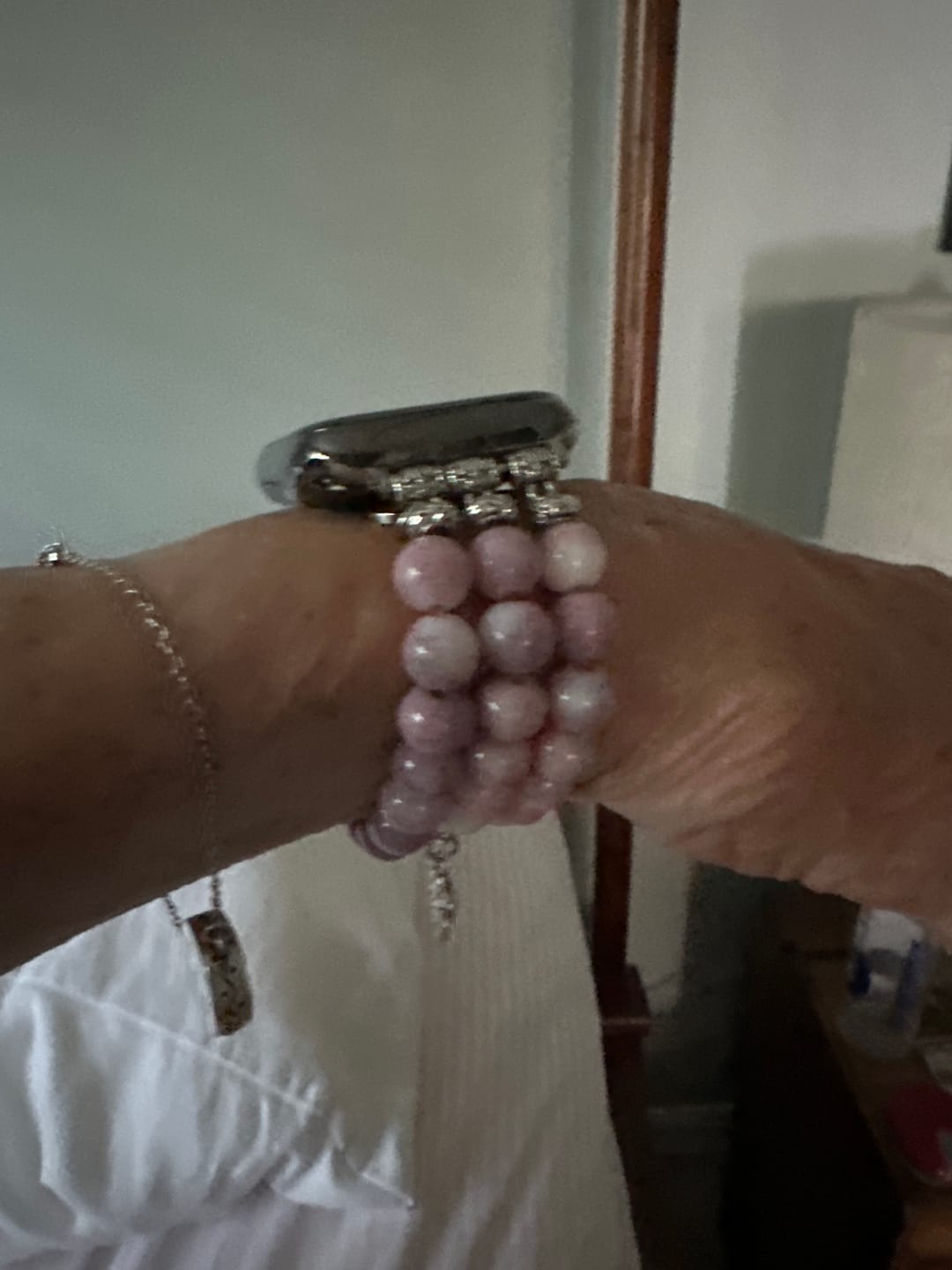 Customer photo review of Pastel Love Stretch Apple Watch Strap