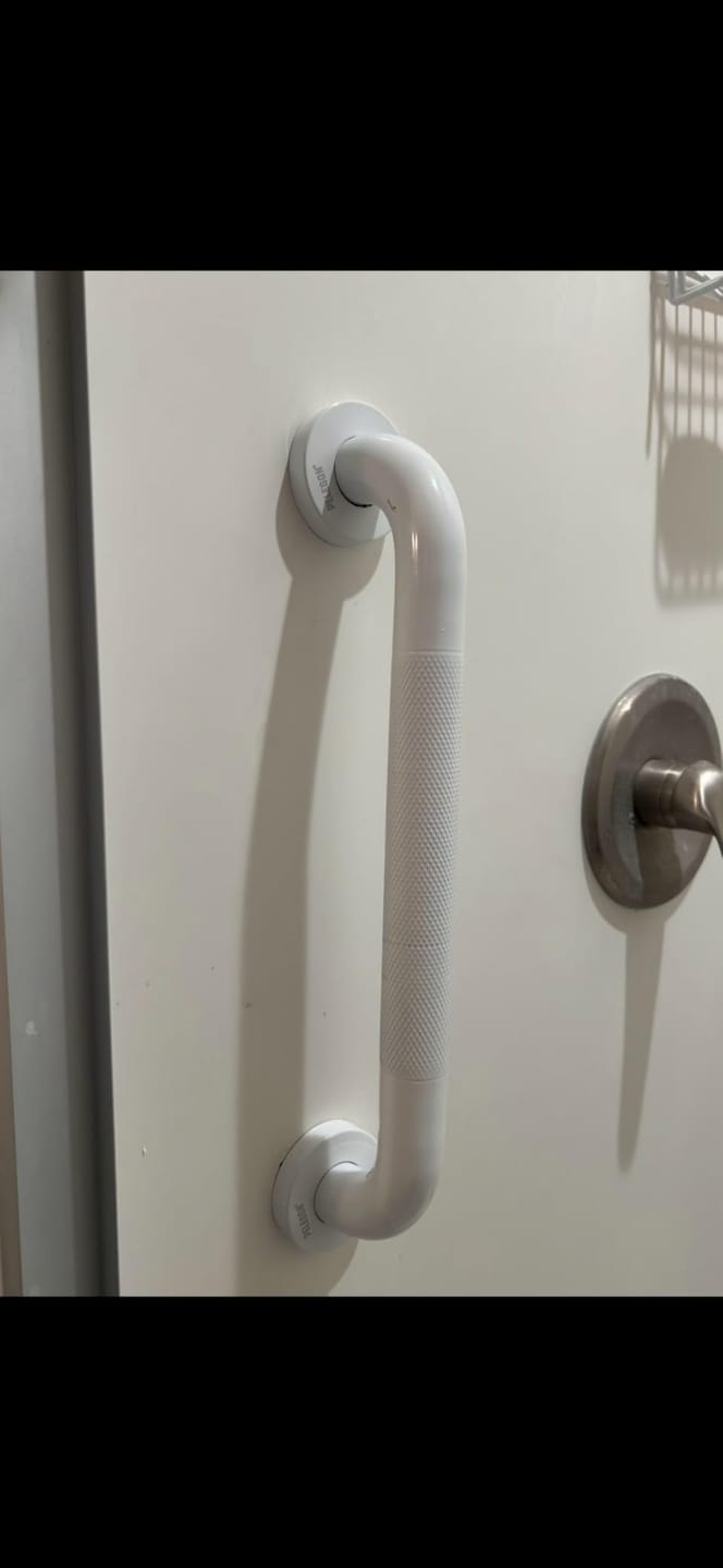 Customer photo review of Shower Grab Bars 16” 2-Pack