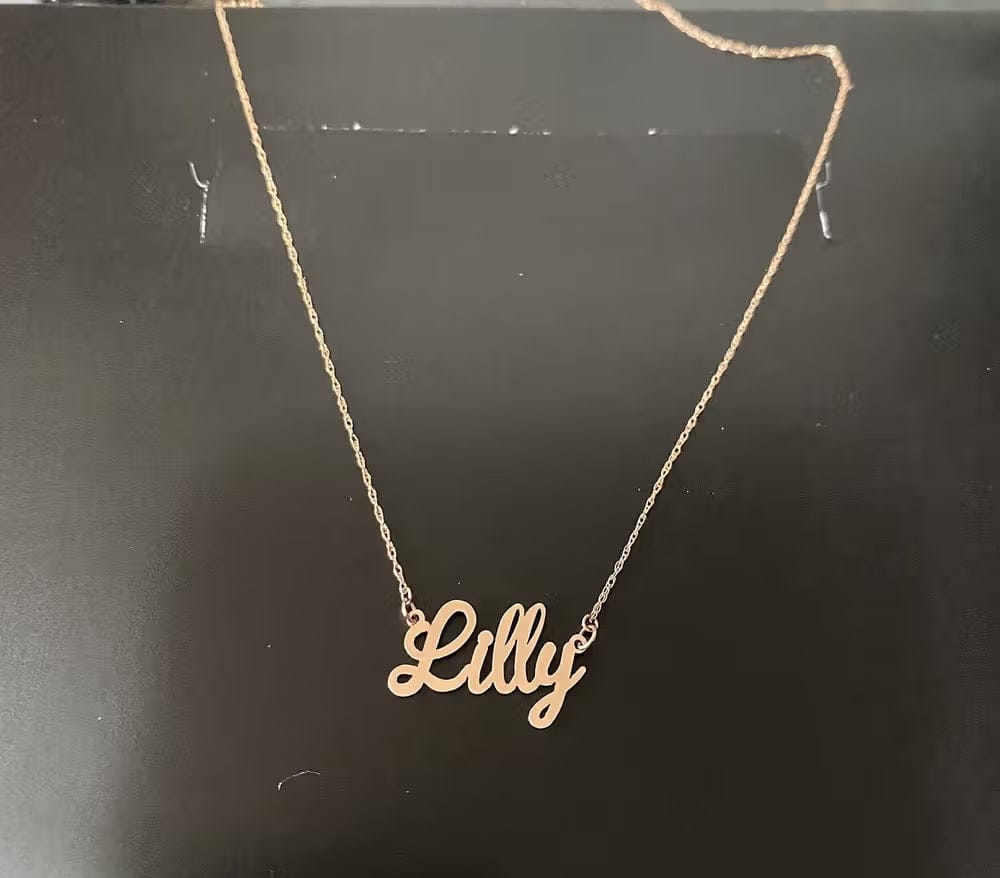 Customer photo review of Personalized Name Necklace for Women | Custom Gift for Her