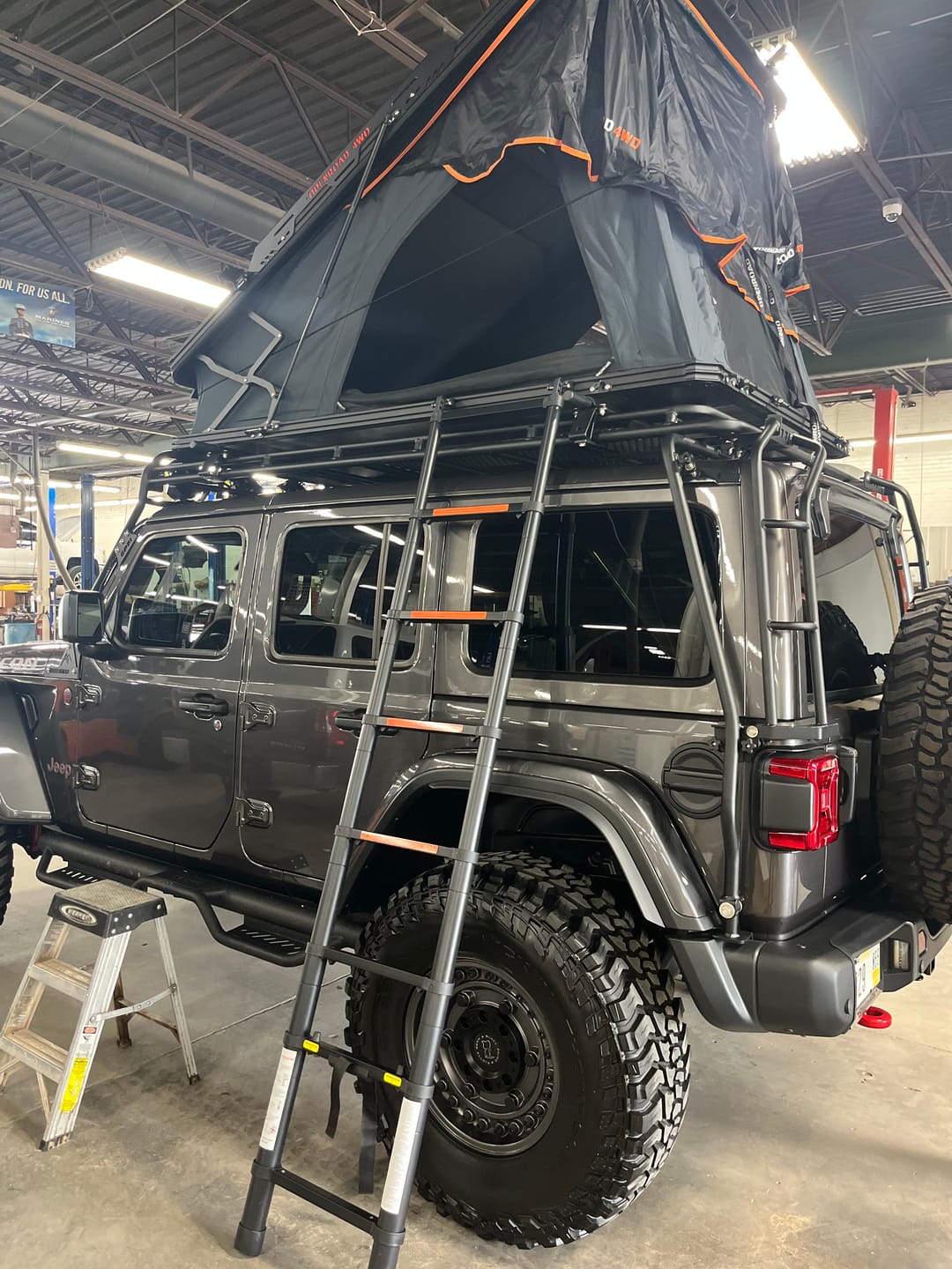 Customer photo review of OPENROAD Aluminum Hard Shell Roof Top Tent-PeakRoof LT V2 Series