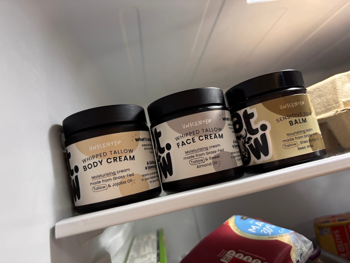 Customer photo review of Cream and Balm Kit | Body, Face & Balm from Grass-Fed Tallow