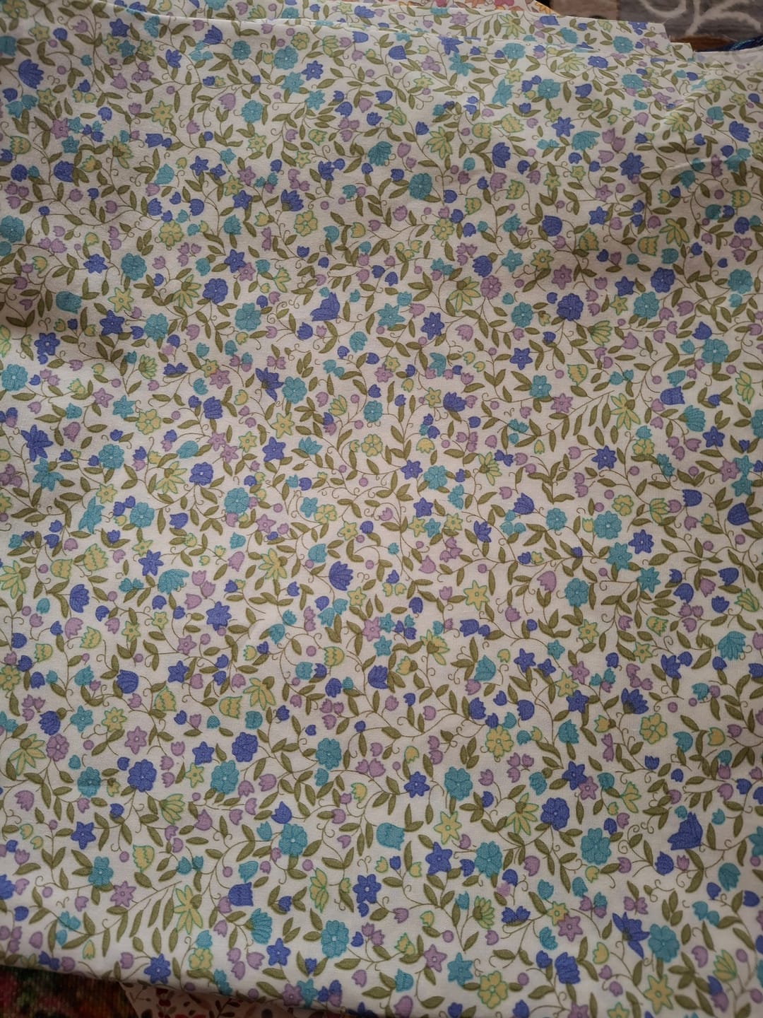 Customer photo review of Secret Wildflowers Rose & Hubble Cotton Poplin Fabric