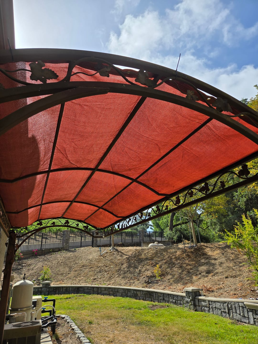 Customer photo review of Custom Mesh Tarps - 95% Shade