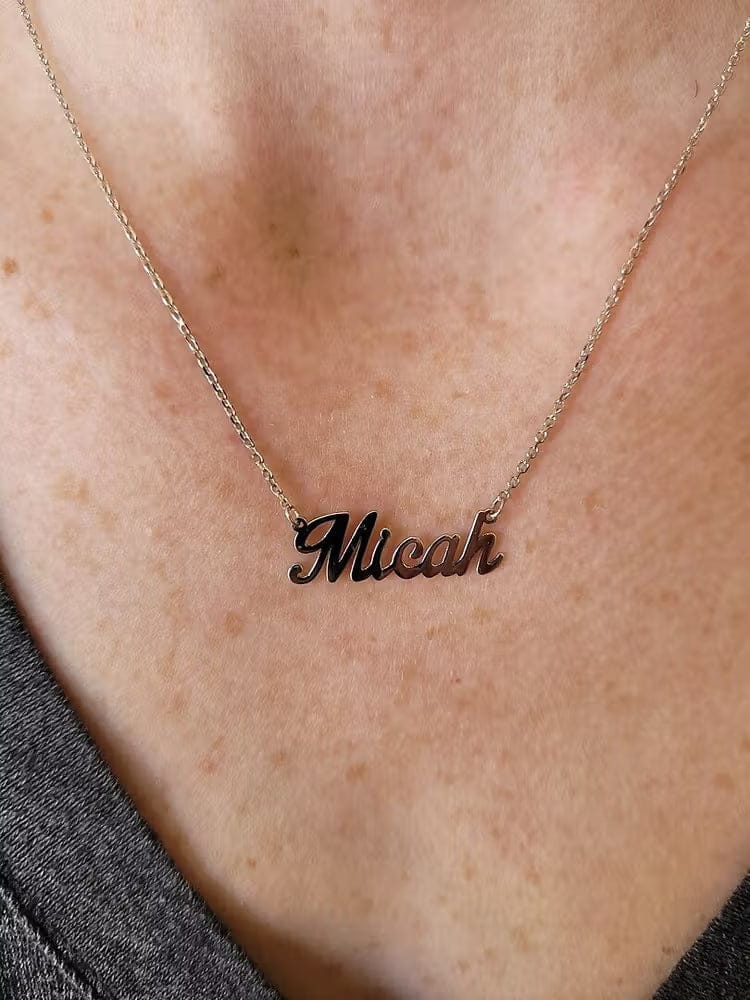 Customer photo review of Personalized Name Necklace for Women | Custom Gift for Her