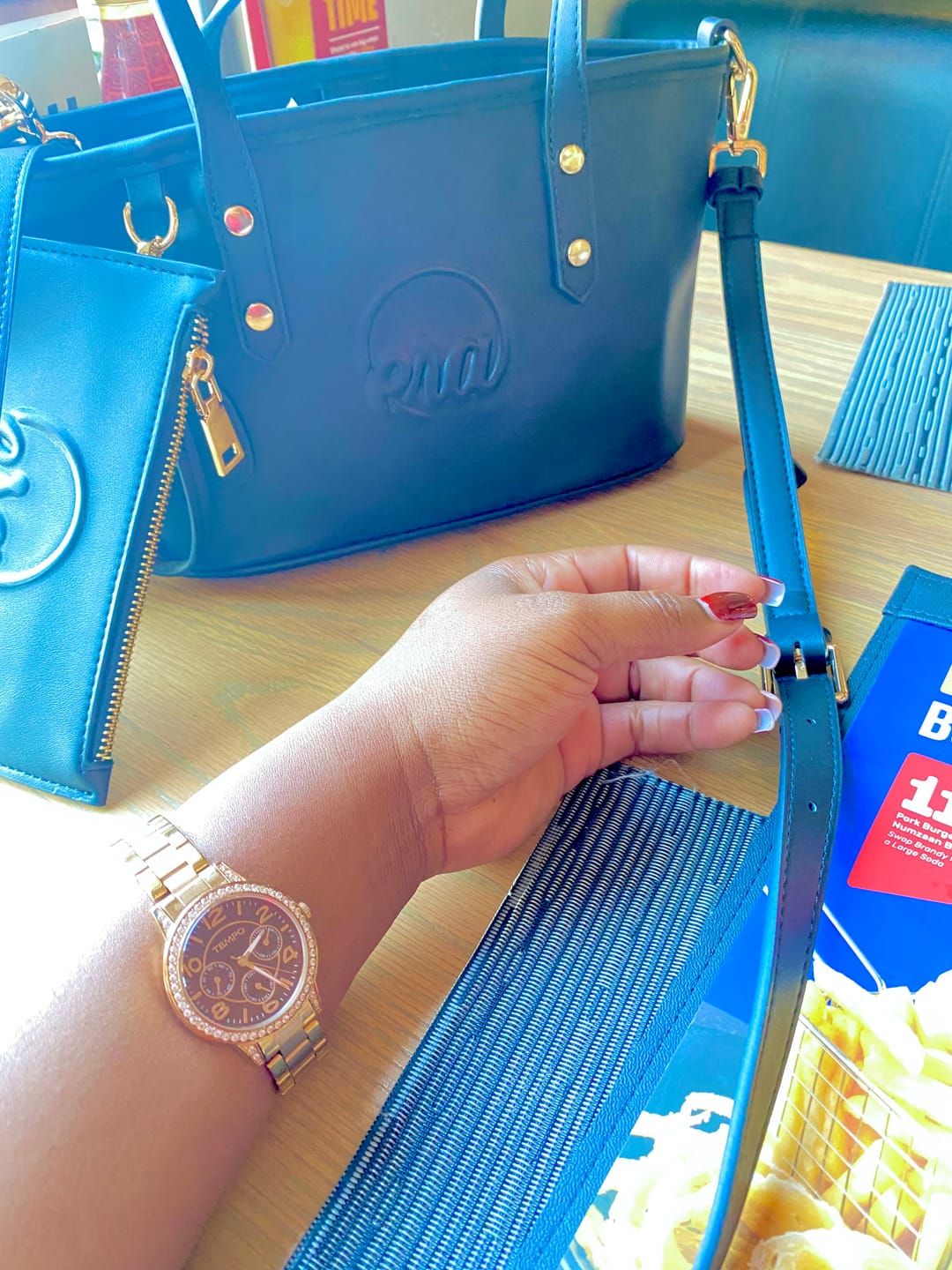 Customer photo review of Black Mini Era Tote Bag