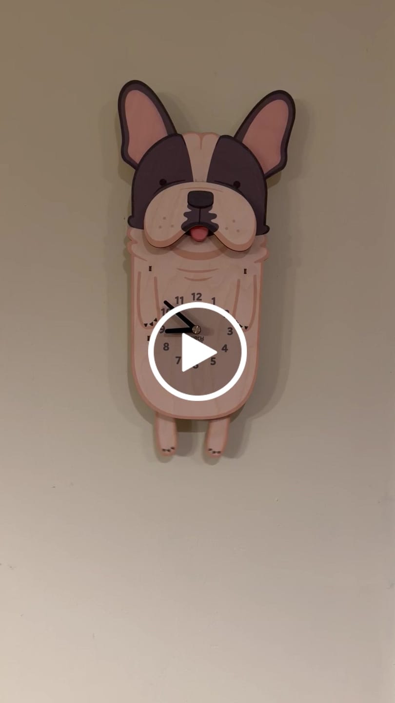 Customer video review of Louie the French Bulldog Pendulum Clock