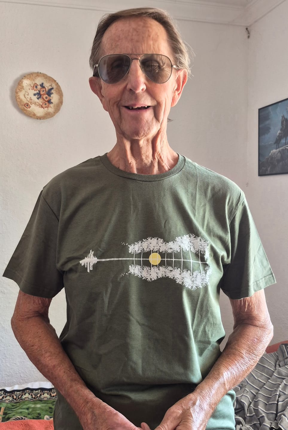 Customer photo review of Moonlight Guitar T-Shirt
