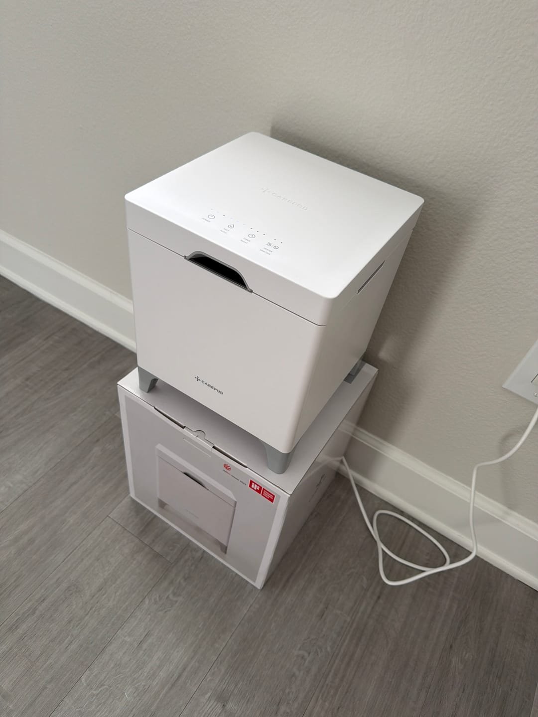 Customer photo review of Carepod Cube Plus X50V - Sanitizing Warm + Cool Mist Stainless Steel Humidifier