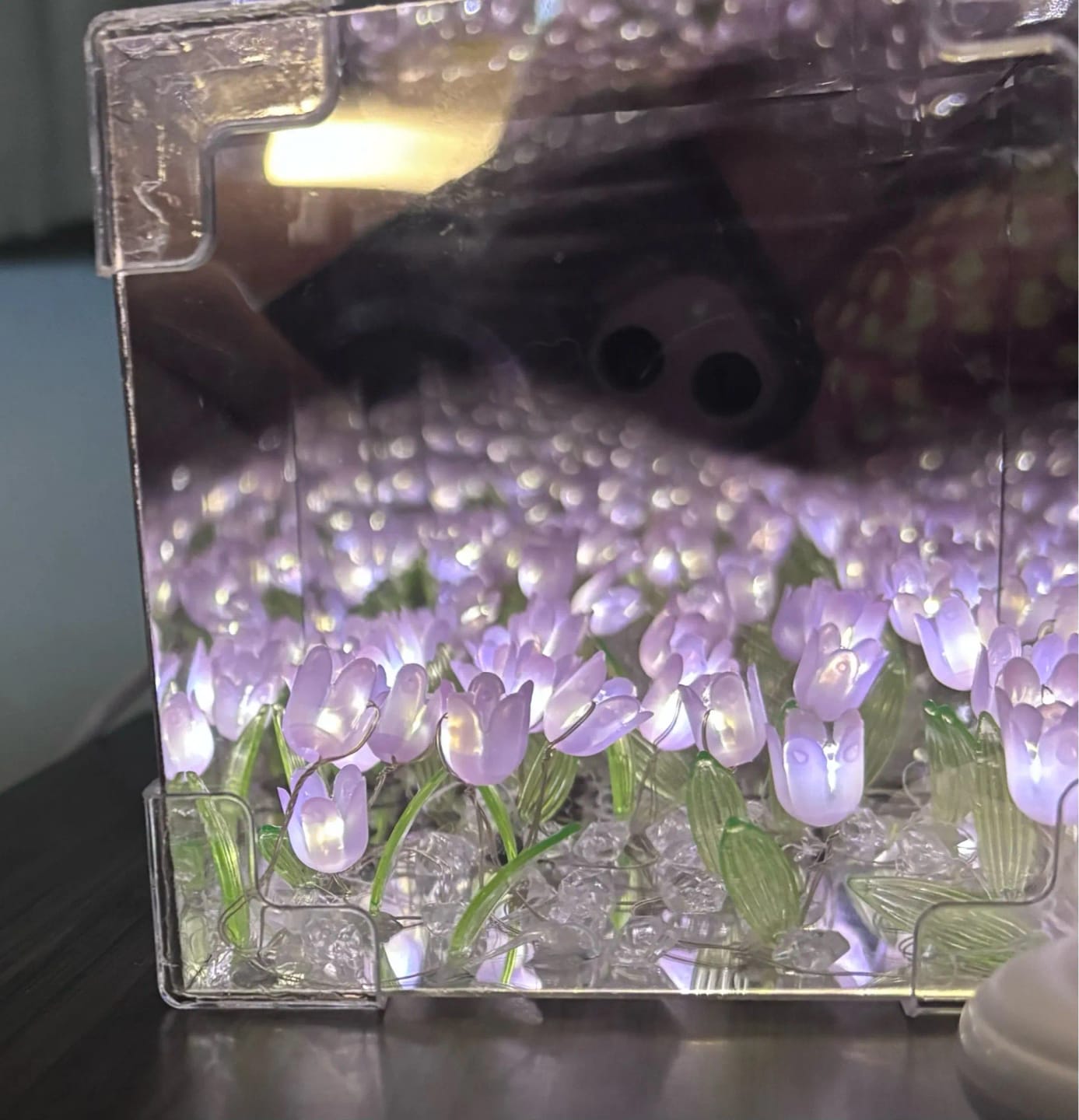 Customer photo review of Lampara Jardin Infinito De Flores Tulipanes Veladora