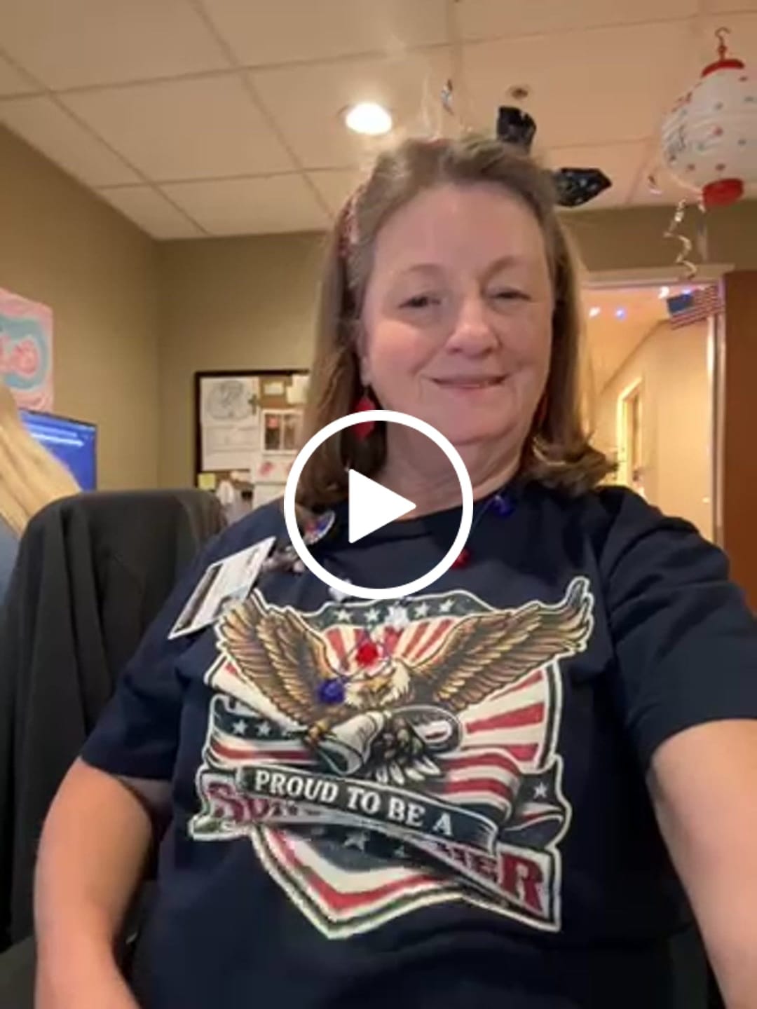 Customer video review of Proud to be a Sonographer Patriotic T-shirt