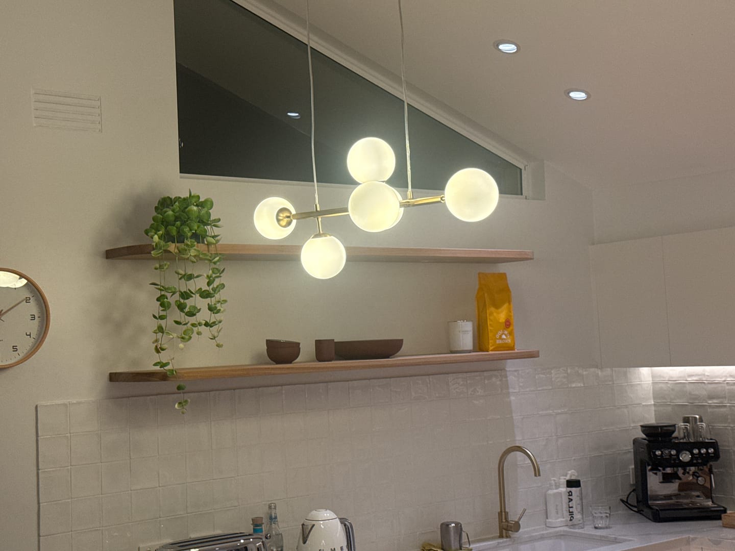 Customer photo review of Curved Floating Shelf (Blackbutt)