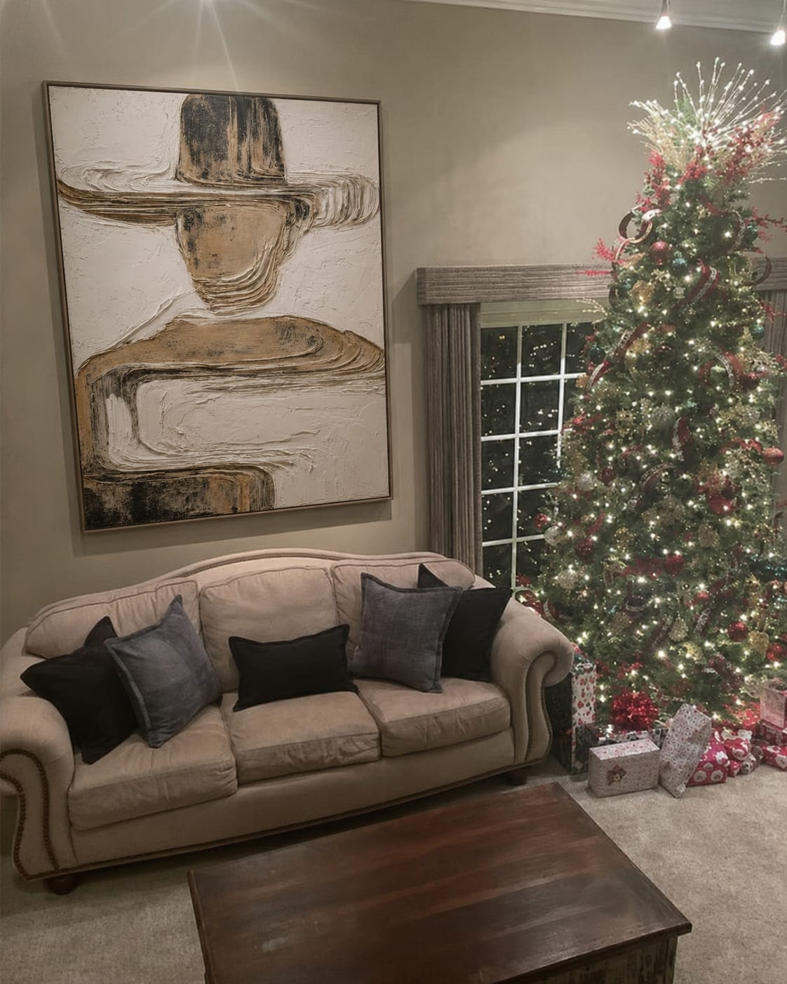 Customer photo review of Desert Brim-Textured Portrait Painting
