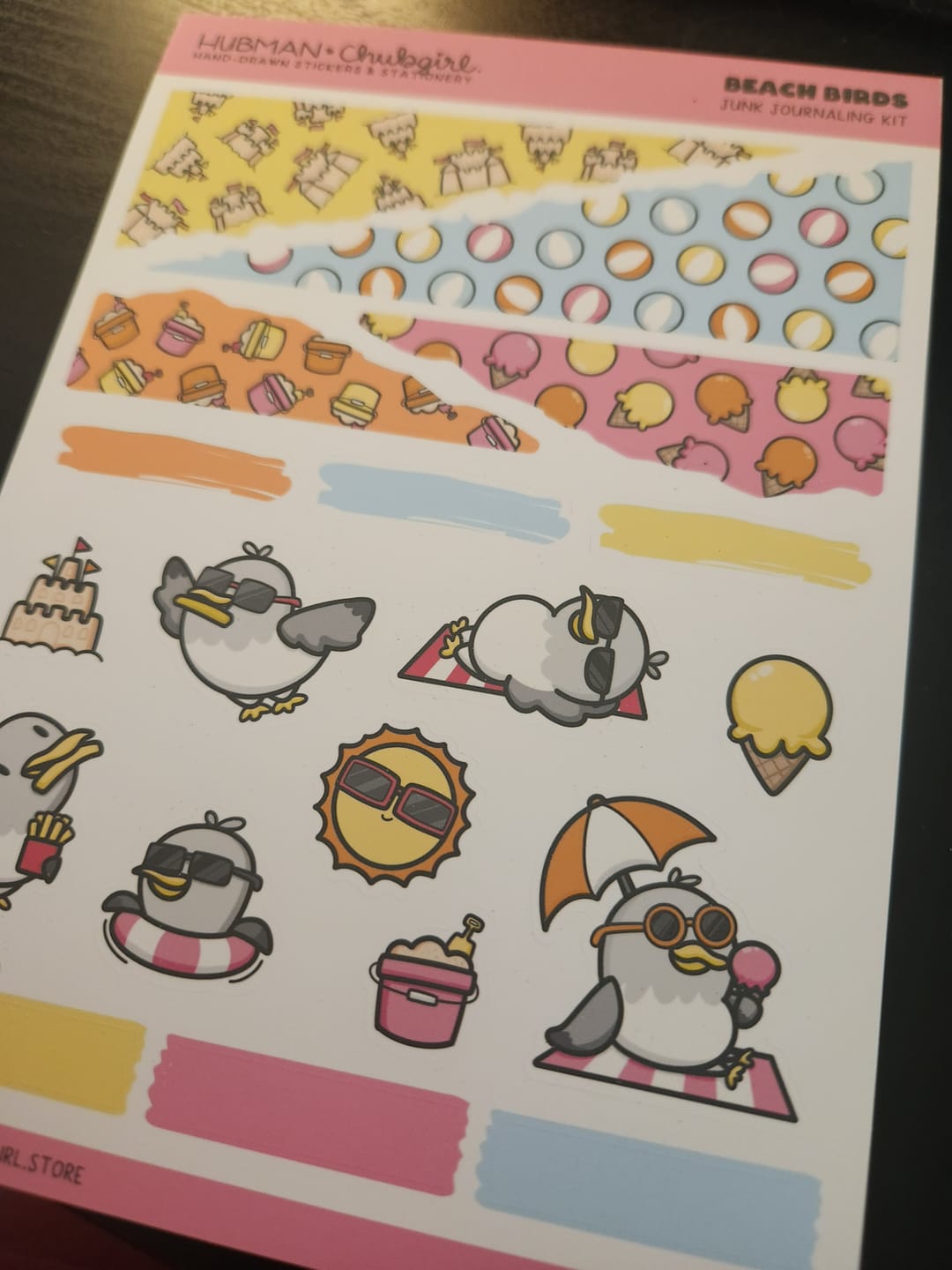 Customer photo review of Beach Birds Junk Journaling Kit