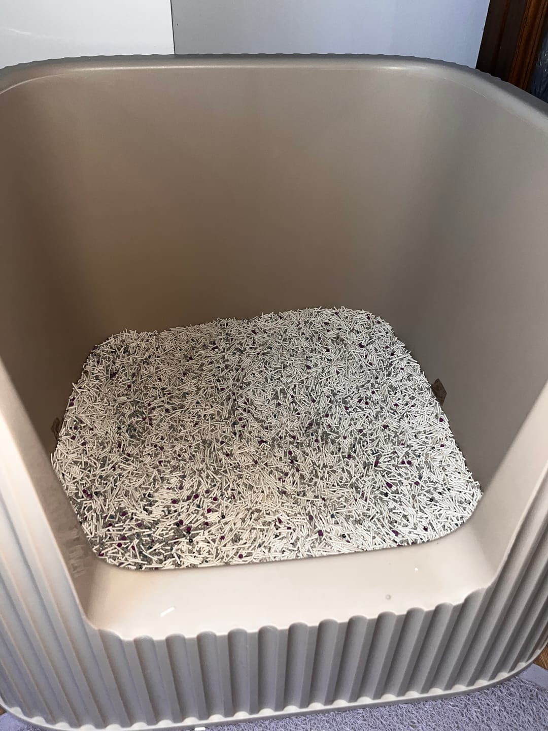 Customer photo review of Michu Premium Mixed Tofu Cat Litter Pro Gen2 6L- Superb in Flushable, Eco-Friendly & Odour-Control