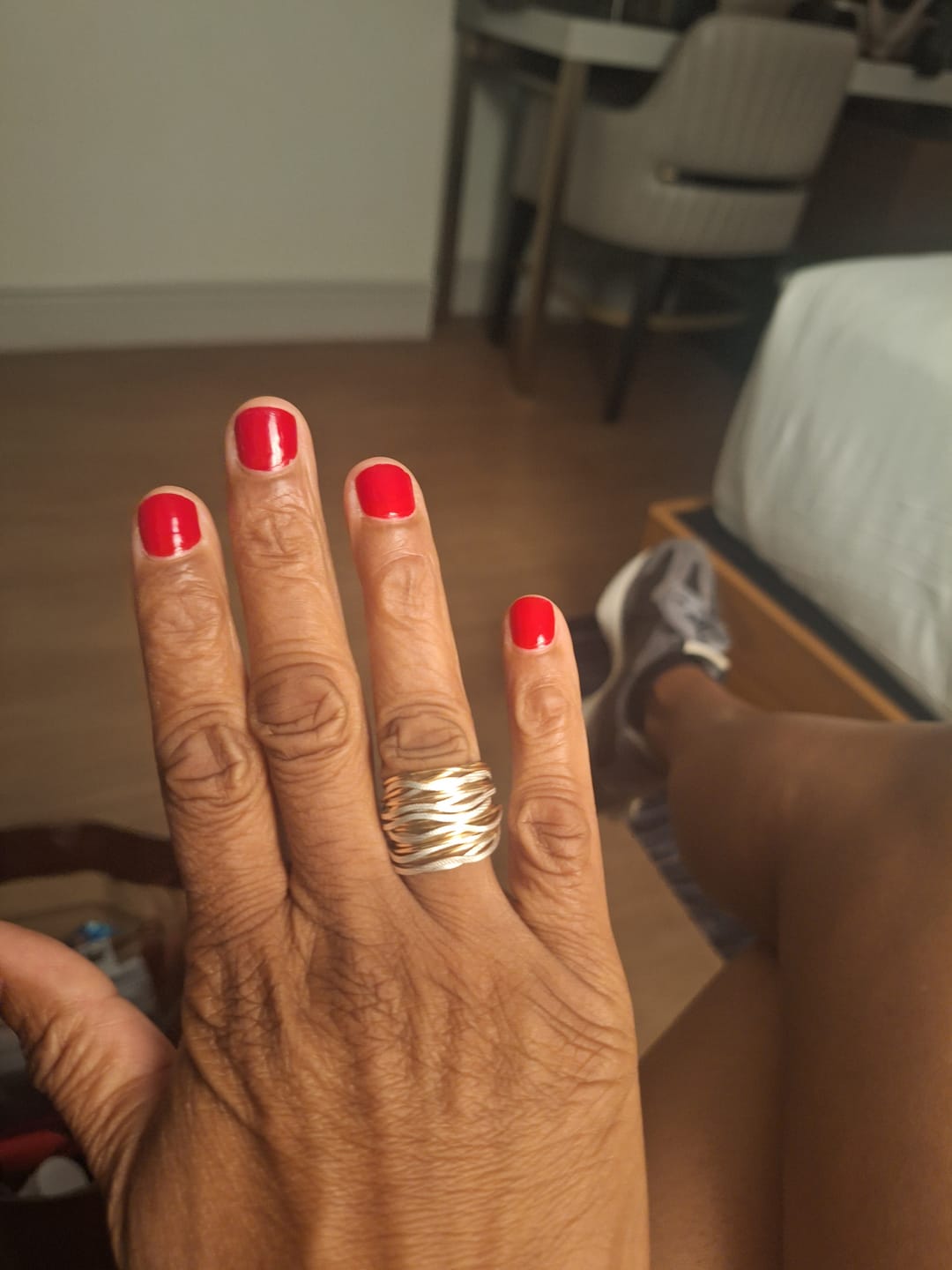 Customer photo review of Spirali Gold & Silver Wavy Ring