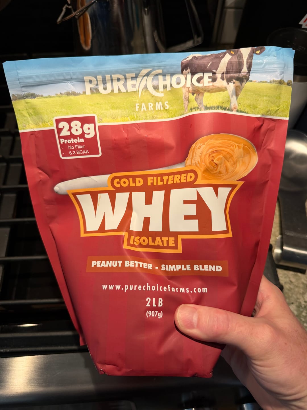 Customer photo review of Whey Protein Isolate Peanut Better