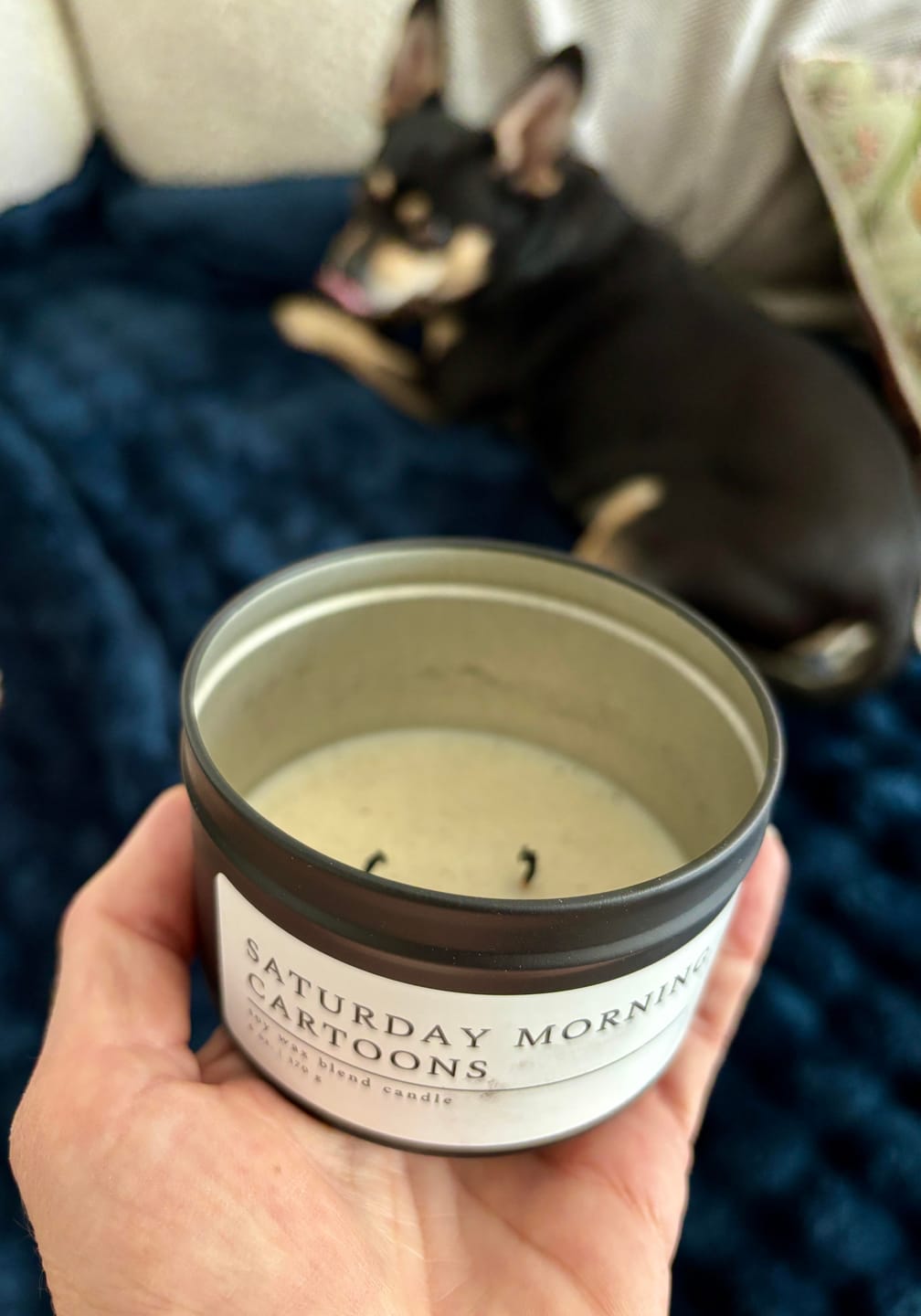 Customer photo review of Saturday Morning Cartoons 6 oz. Candle