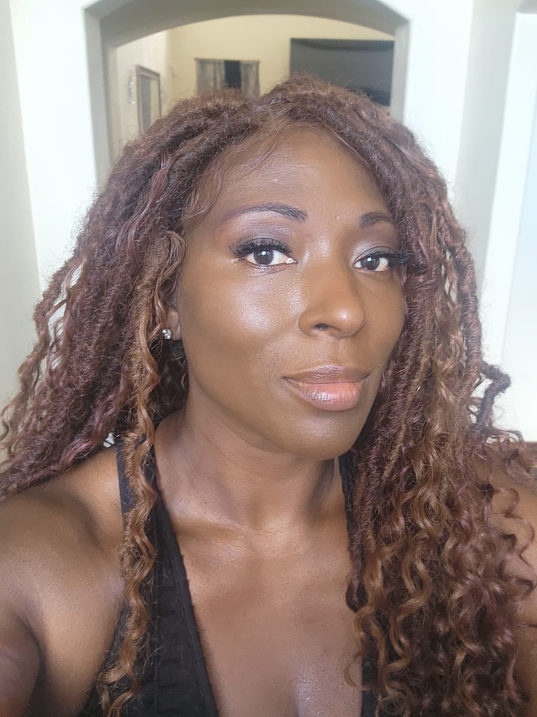 Customer photo review of Outre Glueless Pre-Braided HD 13x4 Lace Front Wig - BOHO DEEP LOCS 26"