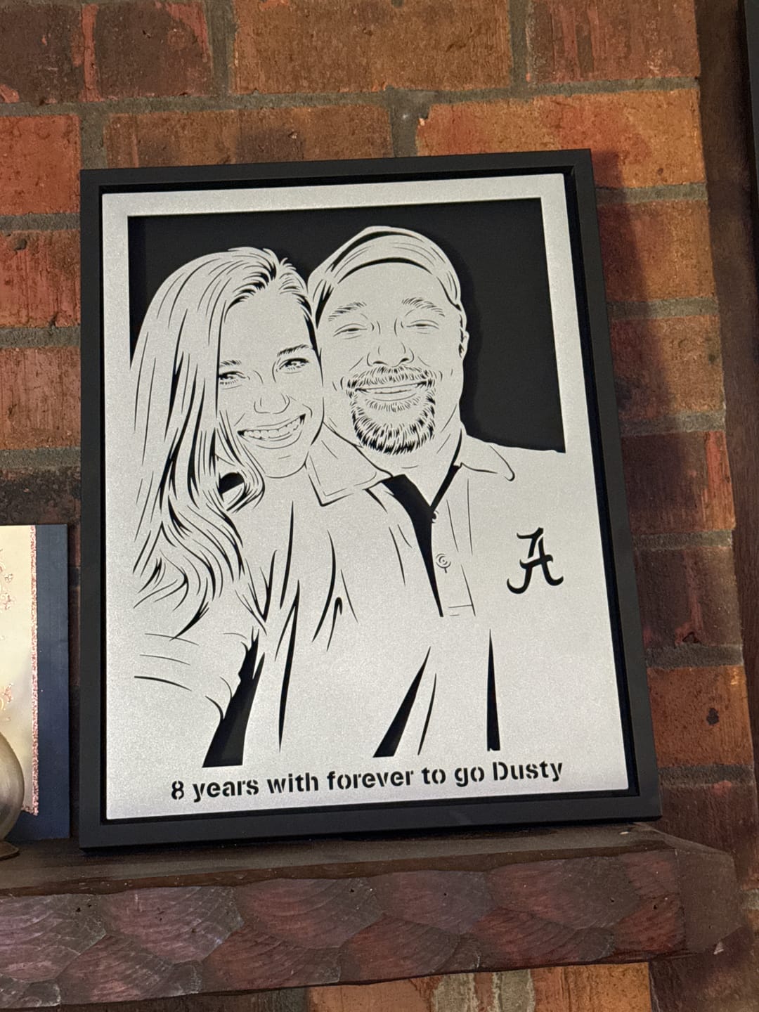 Customer photo review of Wedding Anniversary Metal Portrait