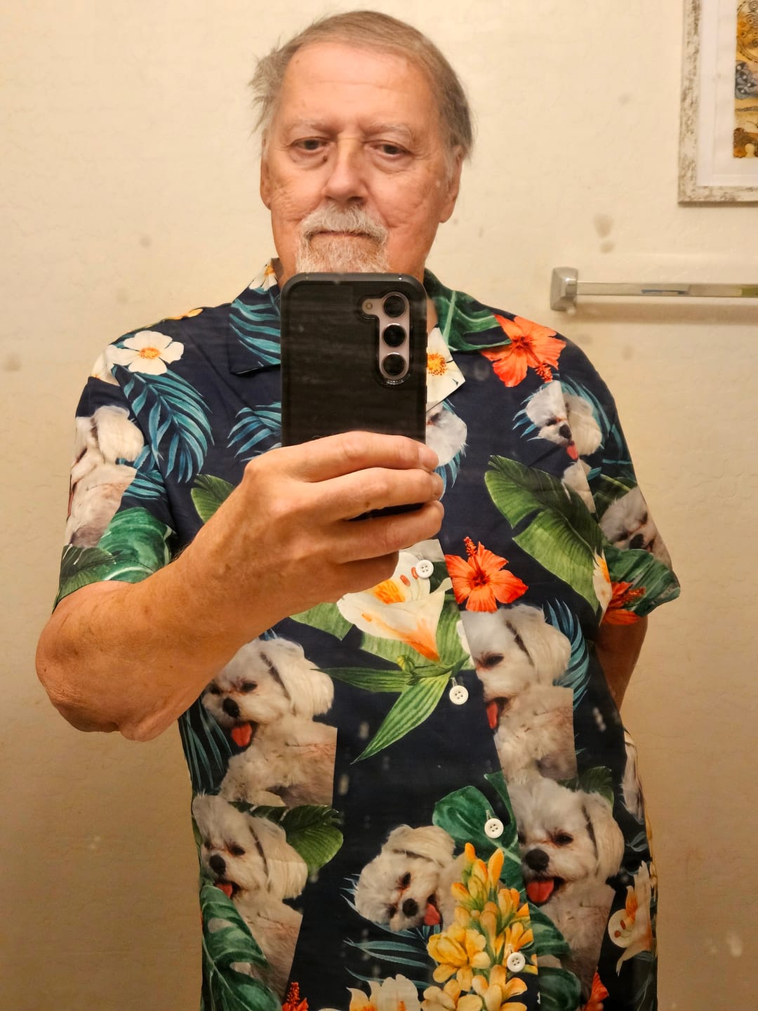 Customer photo review of Your photo - Personalized Hawaiian Shirt