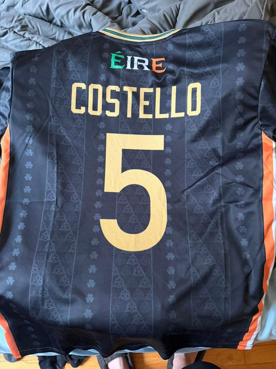 Customer photo review of Ireland Heritage Custom Football Jersey