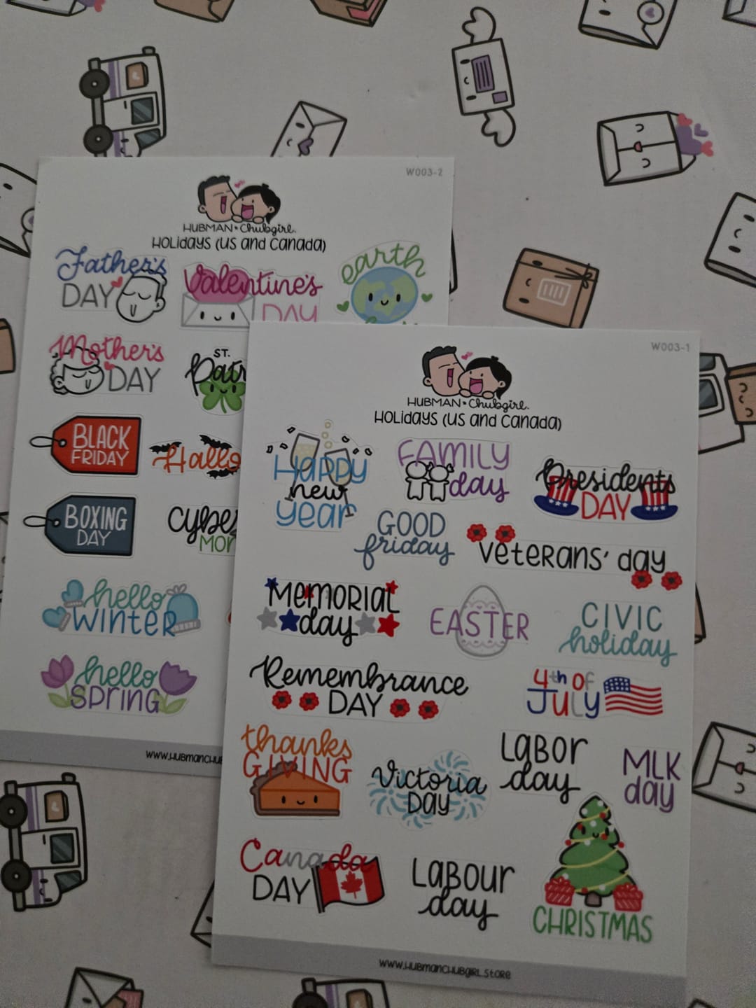 Customer photo review of Holidays Planner Stickers Set