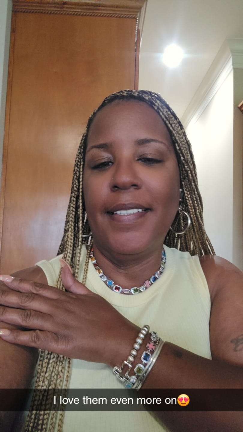 Customer photo review of Solstice Gemstone Necklace