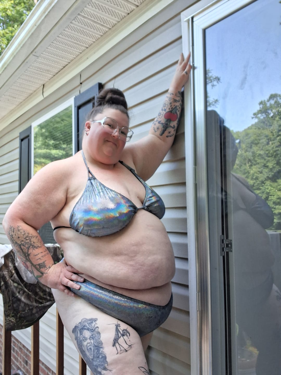Customer photo review of Hologram Triangle Bikini Top