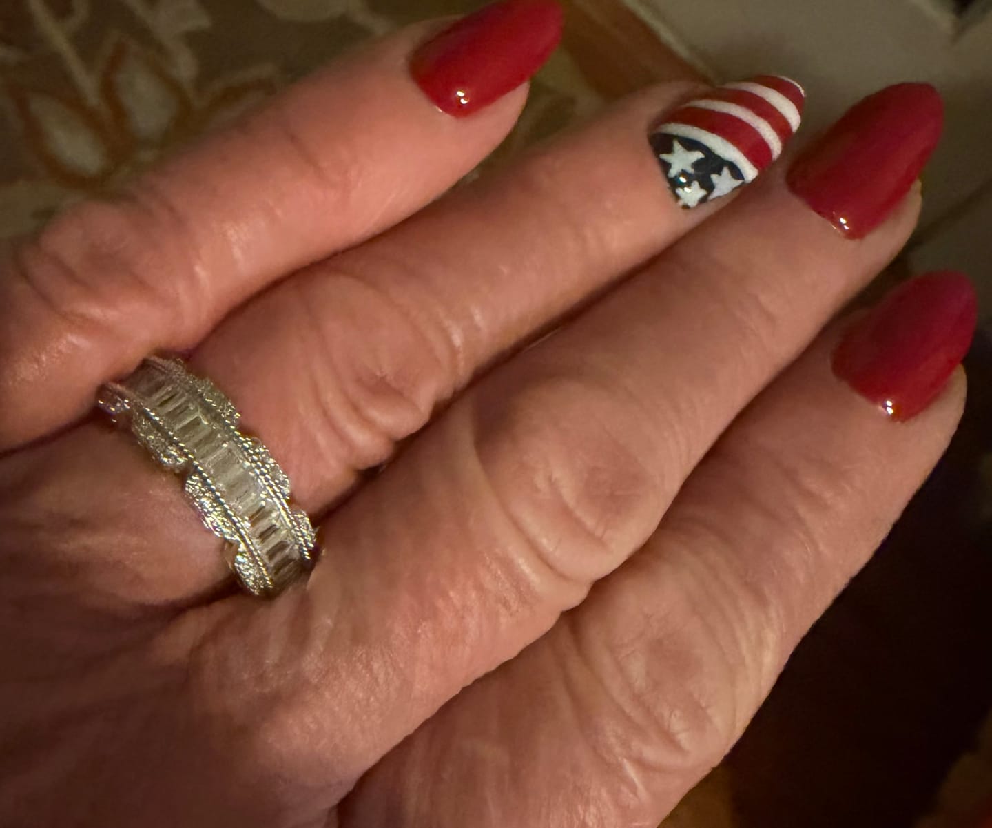 Customer photo review of Art Deco CZ Band Ring in Sterling Silver