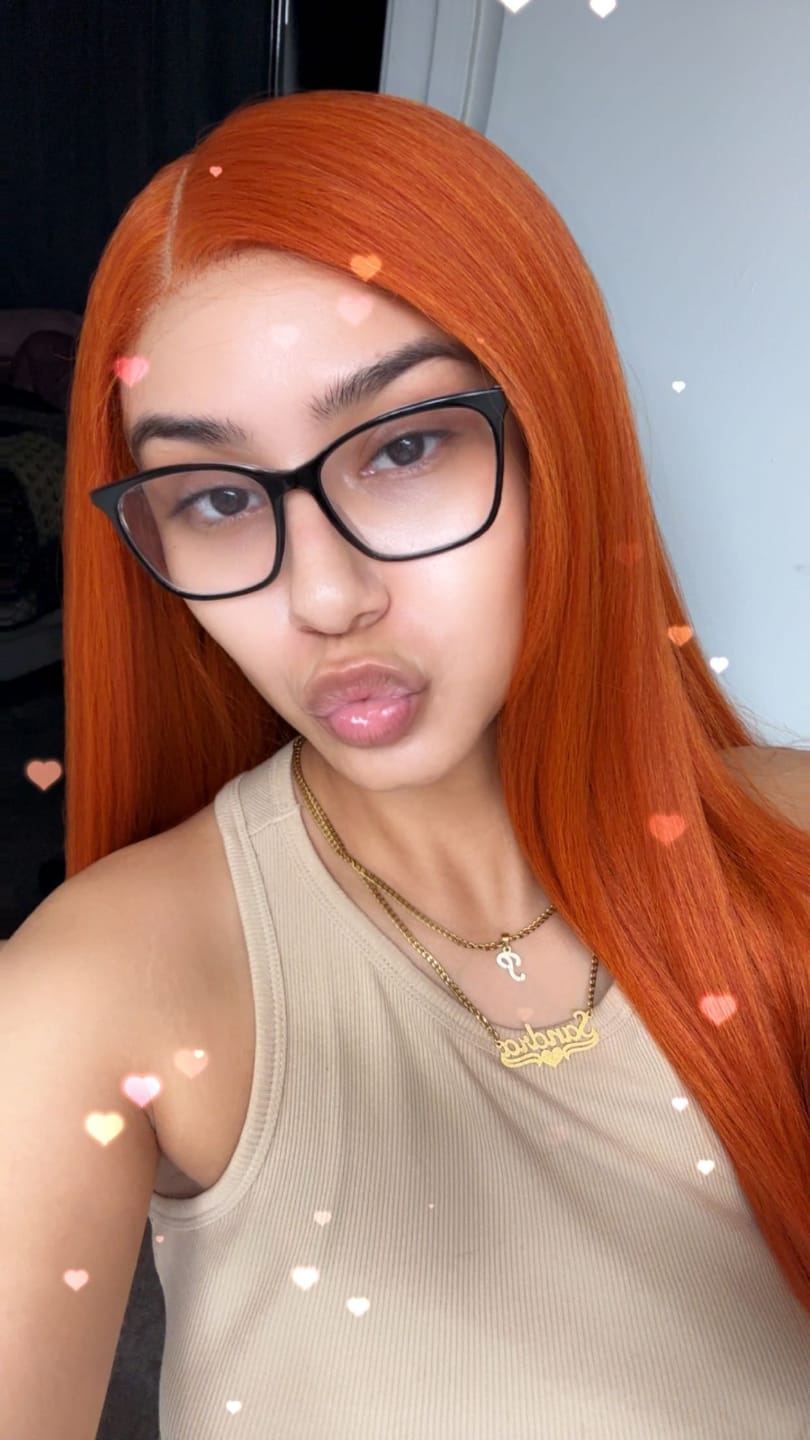 Customer photo review of Script Iced Letter Necklace