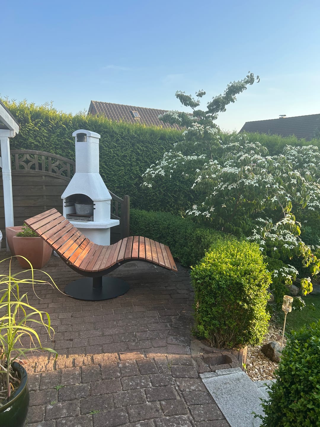 Customer photo review of MEBE Wave Lounge - drehbare Gartenliege für 2 Personen