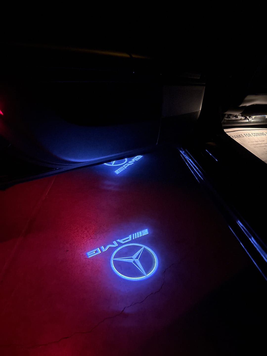 Customer photo review of Mercedes Benz LED Car Door Welcome Logo Shadow Lights