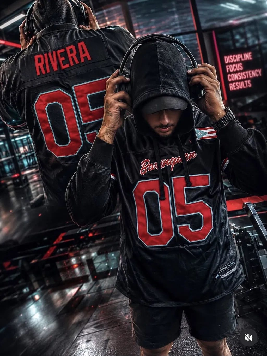 Customer photo review of Puerto Rico Heritage Custom Football Jersey