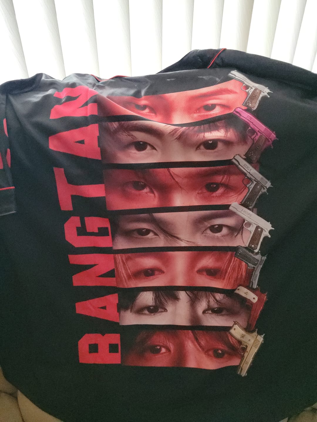 Customer photo review of The Midnight Heart Thieves Hooligan BTS Baseball Jersey Gifts For Lovers